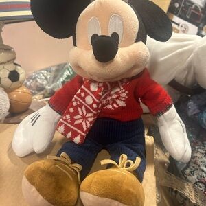Mickey Mouse Plush in Red Sweater